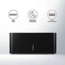 AXAGON ADSA-SN Speicherlaufwerk-Docking-Station USB 3.2 Gen 1 (3.1 Gen 1) Type-A Schwarz