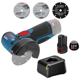 Bosch GWS 12V-76 inkl. 1 x 2,0 Ah + Ladegerät