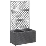 vidaXL Hochbeet mit Rankgitter 58 x 30 x 107 cm Schwarz