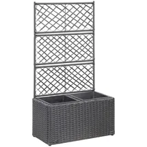 vidaXL Hochbeet mit Rankgitter 58 x 30 x 107 cm Schwarz