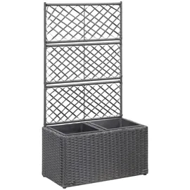 vidaXL Hochbeet mit Rankgitter 58 x 30 x 107 cm Schwarz