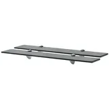 vidaXL Schweberegale 2 Stk. Glas 70x10 cm 8 mm