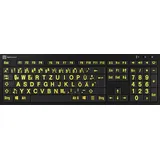LogicKeyboard XL Print PC Slim Line NERO (DE, Kabelgebunden), Tastatur, Gelb