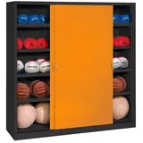 C+P Ballschrank mit Vollblech-Schiebetüren (Typ 4). HxBxT: 195x120x40 cm Gelborange EINHEITSFARBE No Size