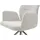 SalesFever Armlehnstuhl mit 180° Drehfunktion Strukturstoff Edelstahlgestell silber Creme