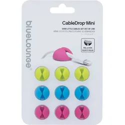 Cable Drop Mini Kabelklemmen grellbunt 9 St.