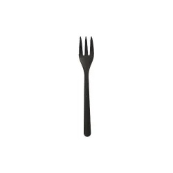 Snackgabeln, Bio-PP, extra stabil, 13 cm 96569 , 1 Packung = 50 Stück, Farbe: schwarz