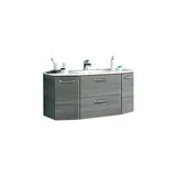Sconto Waschtischunterschrank 111 x 51,5 x 48 cm Grau