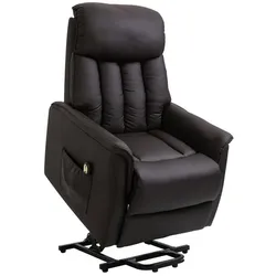 HOMCOM Aufstehsessel, BxH: 94 x 80 cm, Kunstleder - braun