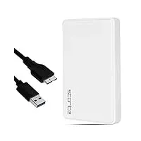 Storite 1TB Externe Festplatte, USB 3.0 ultraschnelle Slim-HDD für Datensicherung, Speichererweiterung, tragbare Festplatte Externe Festplatte, kompatibel mit Mac, Laptop, PC, Spielekonsole (weiß)