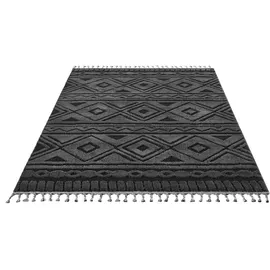 OTTO home Bonvo Fransenteppich 60 x 90 cm Schwarz