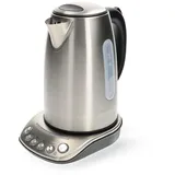 Nedis SmartLife Wasserkocher Wi-Fi 1,70 l Edelstahl 70,80,90,100 °C Temperaturanzeige Um 3, Wasserkocher, Silber
