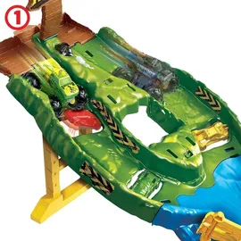 Mattel HJG32 - Hot Wheels Monster Trucks Rennstrecke mit 2 Fahrzeugen
