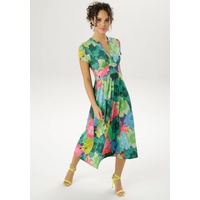 Aniston CASUAL Sommerkleid, mit großflächigem, graphischem Blumendruck, bunt