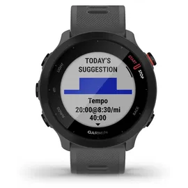 Garmin Forerunner 55 mit Silikon-Wechselarmband dunkelgrau/schwarz