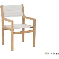Apple Bee Armlehnstuhl FREJUS, Teak Natural / Kunststoffgewebe BEE WETT Sling Bright