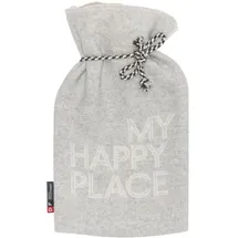 David Fussenegger Wärmflasche 'my happy place' 2L 21 x 38 cm Filz - Hellgrau