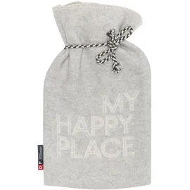 David Fussenegger Wärmflasche 'my happy place' 2L 21 x 38 cm Filz - Hellgrau