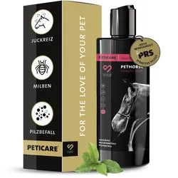 Peticare Anti-Parasiten Pferde-Shampoo gegen Milben Flöhe Pilz, lindert Juckreiz 250 ml