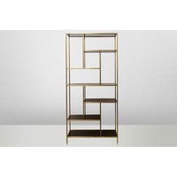 Casa Padrino Art Deco Luxus Regal Schrank Edelstahl Gold
