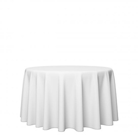 Gastro Uzal Damast runde Tischdecke 160 cm) weiß