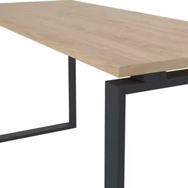 Home Affaire Schreibtisch HOME AFFAIRE "Sign Arbeitstisch, Sekretär, Bürotisch", grau (jackson hickory, matt grau), B:150cm H:75,6cm T:60cm, Tische, Schreibtisch, Cleanes Design, Metallbeine, Breite 120 oder 150 cm