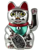 Freak Scene Superfreak Glückskatze - Maneki-Neko - Winkekatze - 15 cm - Silber