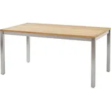 Diamond Garden Tisch SALERNO 130 x 80 cm Edelstahl / Recycled Teak