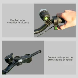 Homcom Elektrischer Tretroller schwarz