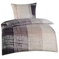 Hti-Living Bettwäsche 2-teilig 135 x 200 Microfaser Braun/Beige