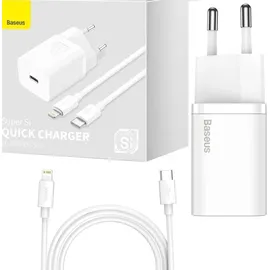 Baseus Super Si 20W Wall Charging Set White