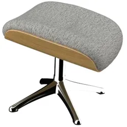 Fußhocker FLEXLUX "Clement", grau (sophisto grau), B:44cm H:39cm T:35cm, 100% Polyester, Hocker, Fußhocker, für Beinauflage zur besseren Entspannung, Eiche, Fuß Alu