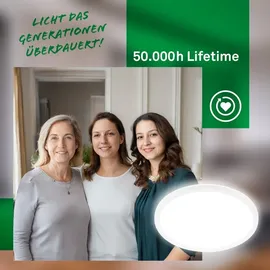Briloner Led Deckenlampe Deckenleuchte led Panel Effizienzklasse A, Flach Backlight