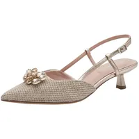 TAMARIS Damen Sling Pump mit Stilettoabsatz, grau, 39 EU