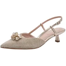 TAMARIS Damen Sling Pump mit Stilettoabsatz, grau, 39 EU