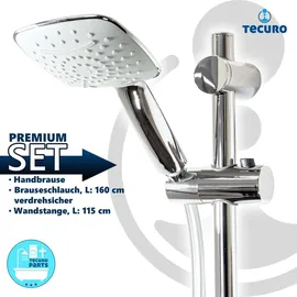 tecuro ew-120Q Brauseset mit 2 Funktionen Chrom 160 cm