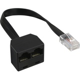 InLine ISDN Verteiler 1x RJ45 St an 2x RJ45 Bu, (8P8C) mit 15cm ohne Endwiderstände