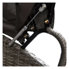 vidaXL Polyrattan Outdoor Sonneninsel mit Dach grau