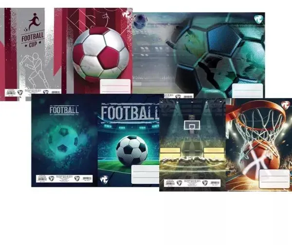 T-Creative: Heftumschlag mit Sportmotiv-Einsatz – A5, 1 Stk., sortiert