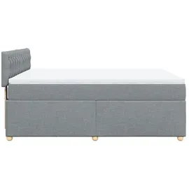 vidaXL Boxspringbett 140 x 200 cm Hellgrau
