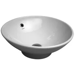 MINIMALIST Waschschale mit Überlauf 45 cm, weiß