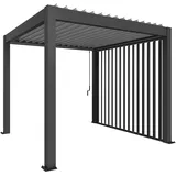 Biohort Lamellenseitenwand zu Pergola 10 x 235 x 327 cm Dunkelgrau-Metallic