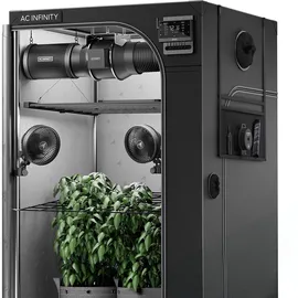AC Infinity Growbox Komplettset 500W LED 120 x 120 x 200 cm Schwarz