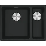 Franke Maris 1 Becken rechts Fragranit schwarz matt Handbetätigung 553 x 433 mm