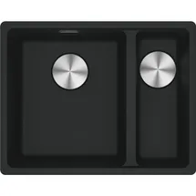 Franke Maris 1 Becken rechts Fragranit schwarz matt Handbetätigung 553 x 433 mm