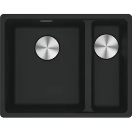 Franke Maris 1 Becken rechts Fragranit schwarz matt Handbetätigung 553 x 433 mm
