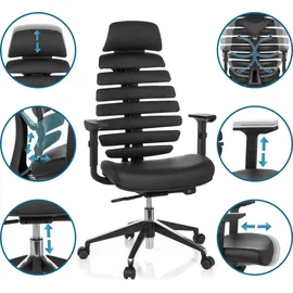 HJH Office ERGO LINE II PRO Leder Schwarz