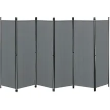 [en.casa] Sichtschutz Stellwand Spanische Wand Dunkelgrau