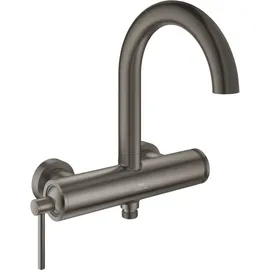 Grohe Atrio Einhand-Wannenbatterie, schwenkbarer Auslauf, Aufputzmontage, Ausladung 237mm, 24367AL0, Farbe: hard graphite gebürstet