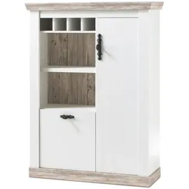furn.design Highboard 105 x 146 cm Weiß
